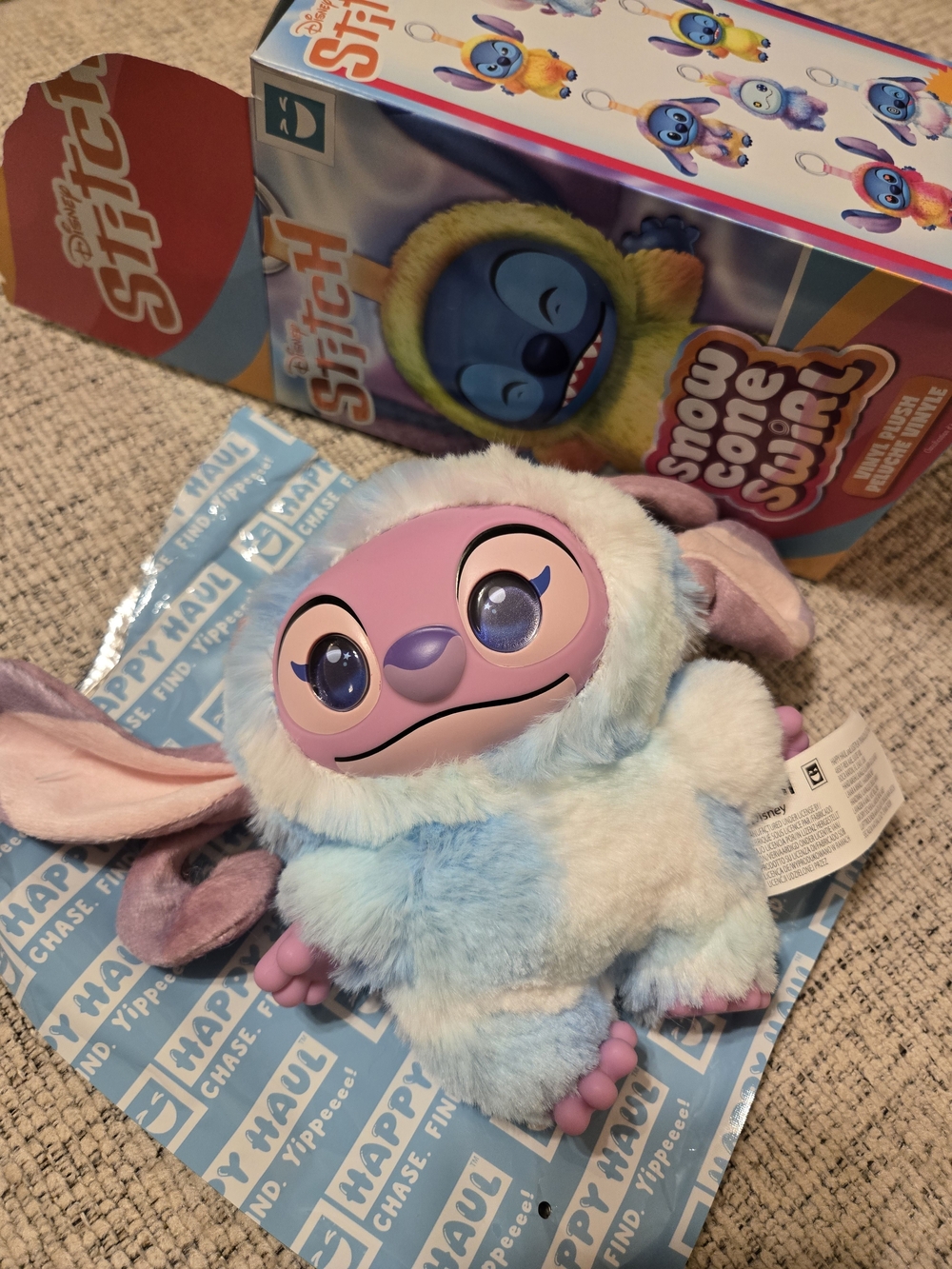 Disney Happy Haul Snow Cone Swirl Stitch Vinyl Plush Angel Figure